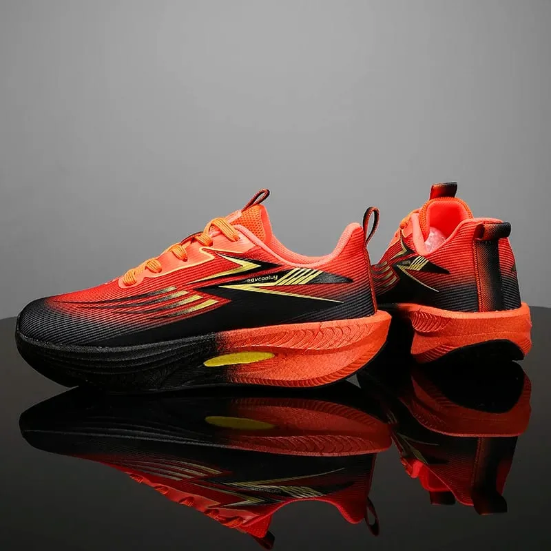 Running Shoes Men Carbon Board Marathon Sports Air Cushion Breathable Lightweight Women's Comfortable Athletic Sneakers Casual