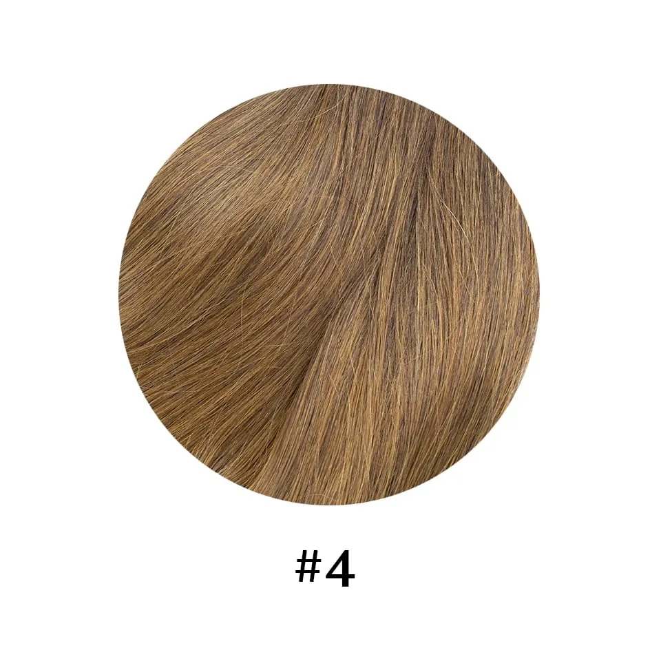 Clip in One Piece Straight 10inches with 5clips Human Hair Extension Brazilian Remy Hairpiece Clip in Hair Extensions Natural