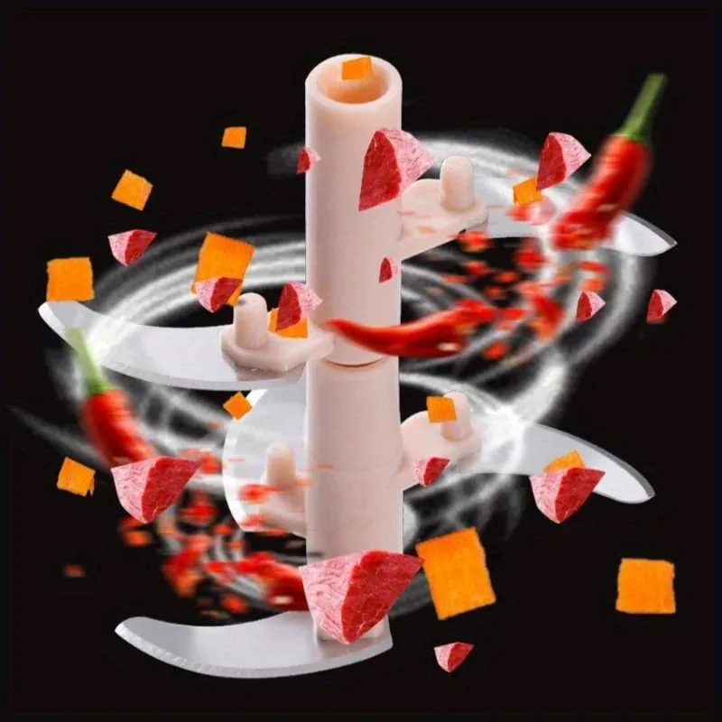 Garlic Mincer Hand Cutter - Hand Pull String Food Processor Vegetable Chopper - for Onion Ginger Fruits Nuts Dishwasher Safe