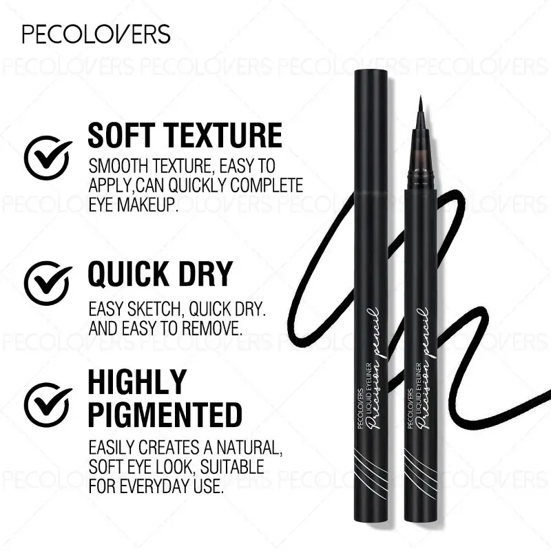 4PCS White Eyeliner Pen Waterproof Liquid Eyeliner Pen Ultra-fine Tip Anti Sweat Fast Drying Eye Cosmetics
