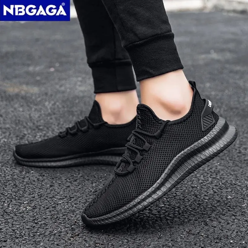 Lightweight Men's Black Sneaker Casual Sport Running Lace-up Outdoor Man Breathable Mesh Walking Shoes