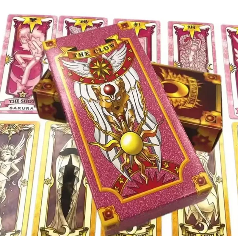 Anime Cosplay Card Captor Sakura KINOMOTO Thẻ Bài Clow Tarot Chống Đỡ Giấy Xi Thẻ Ngộ nghĩnh Cho Gia Đình Người Bạn Đảng Xmas Phụ Kiện