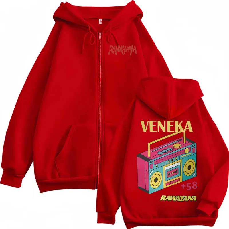 Band Rawayana Veneka Album Zip Up Hoodies Men Women Hip Hop Pop Music Jacket Sweatshirt Fleece Long Sleeve Zipper Pullovers Coat
