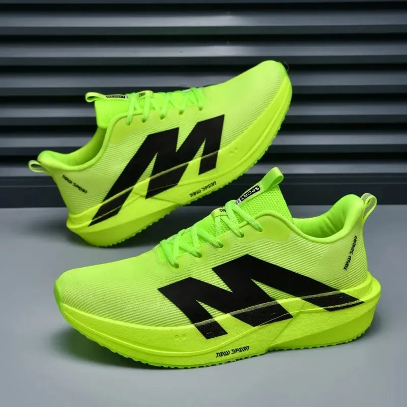 Fashion Men Women Outdoor Running Shoes Marathon Carbon Board Lightweight Comfort Casual Sneakers Breathable Mesh Sports Shoes