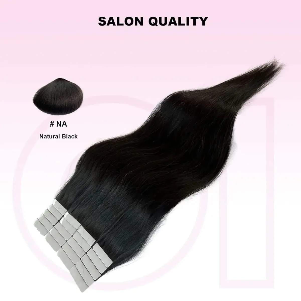 Straight Tape In Hair Extensions Natural Black 26 Inch Adhesive Invisible Brazilian Remy 100% Human Hair Tape Ins 50G/20Pcs/Pack