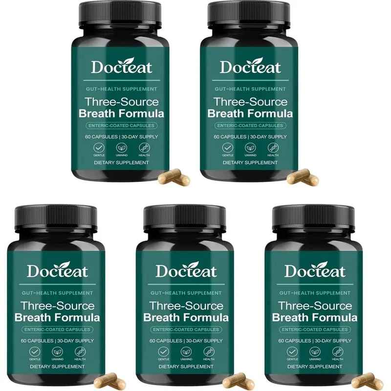 Docteat Gut Health Supplement Capsules with Berberine HCl Digestive Enzymes for Digestive Wellness & Immune Support 60 Capsules