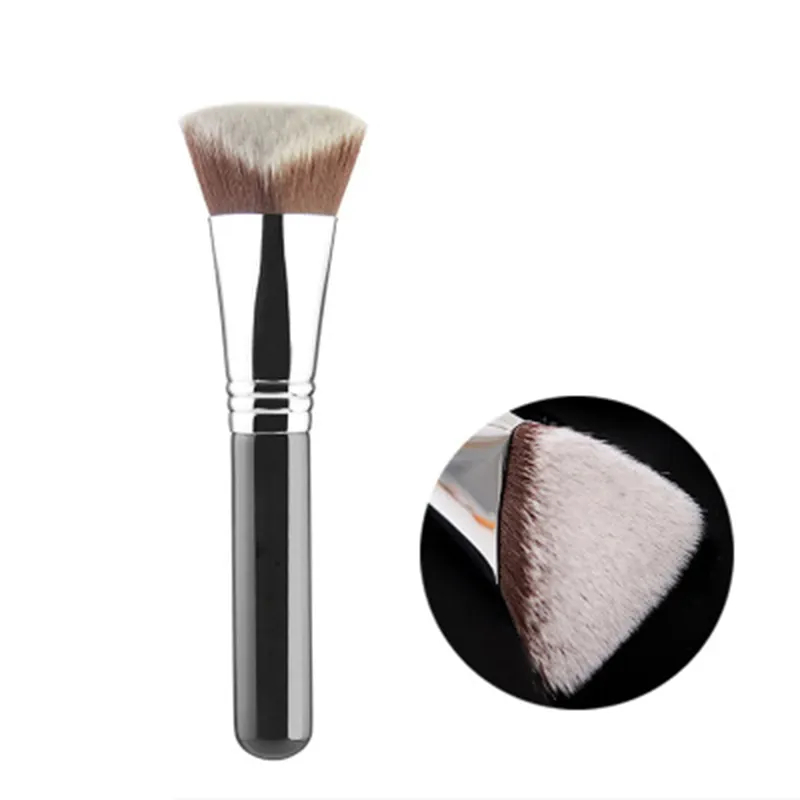 Makeup Kabuki Foundation Brush Luxury Single Pro Large Slant Triangle Square Tapered Vegan Cosmetic Brushes