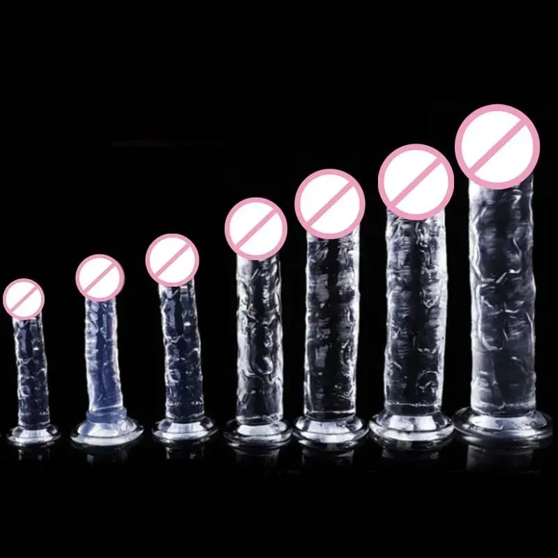 Transparent Big Dick 13 Sizes Realistic Jelly Dildo Women Gay Anal Sex Toys Soft Clitoris Vaginal Masturbators Penis Suction Cup