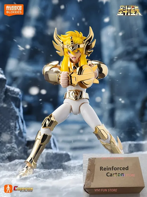 In Stock BLOKEES Saint Seiya CLASSIC CLASS Gold Saint Virgo Shaka Pisces Aphrodite Andromeda Cygnus EX Gold Assembled Model Toys