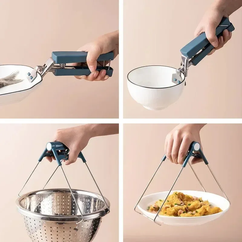 Heat Resistant Pot Clip Bowl Lifter Tongs Non Slip Kitchen Tool for Air Fryer Microwave Instant Pot Steaming Plates Home Use Set
