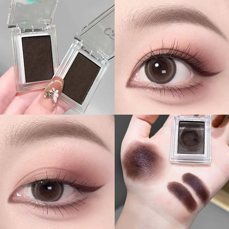Dark Red Brown Monochrome Eyeshadow Cream Mashed Potato Natural Smudge-Resistant Non-Drying Matte Eye Shadow Waterproof Eyeliner