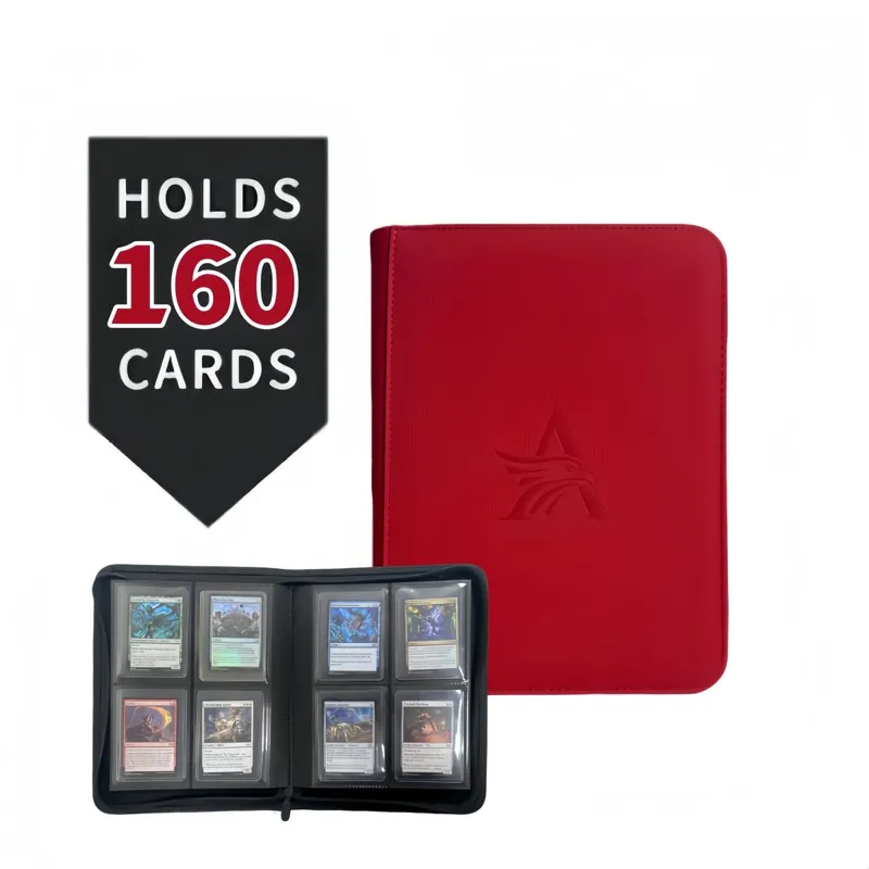 TopLoader 4-Pocket Card Binder (160 Cards) – Black/ Industrial-strength storage for TCG & sports cards. Collector's dream