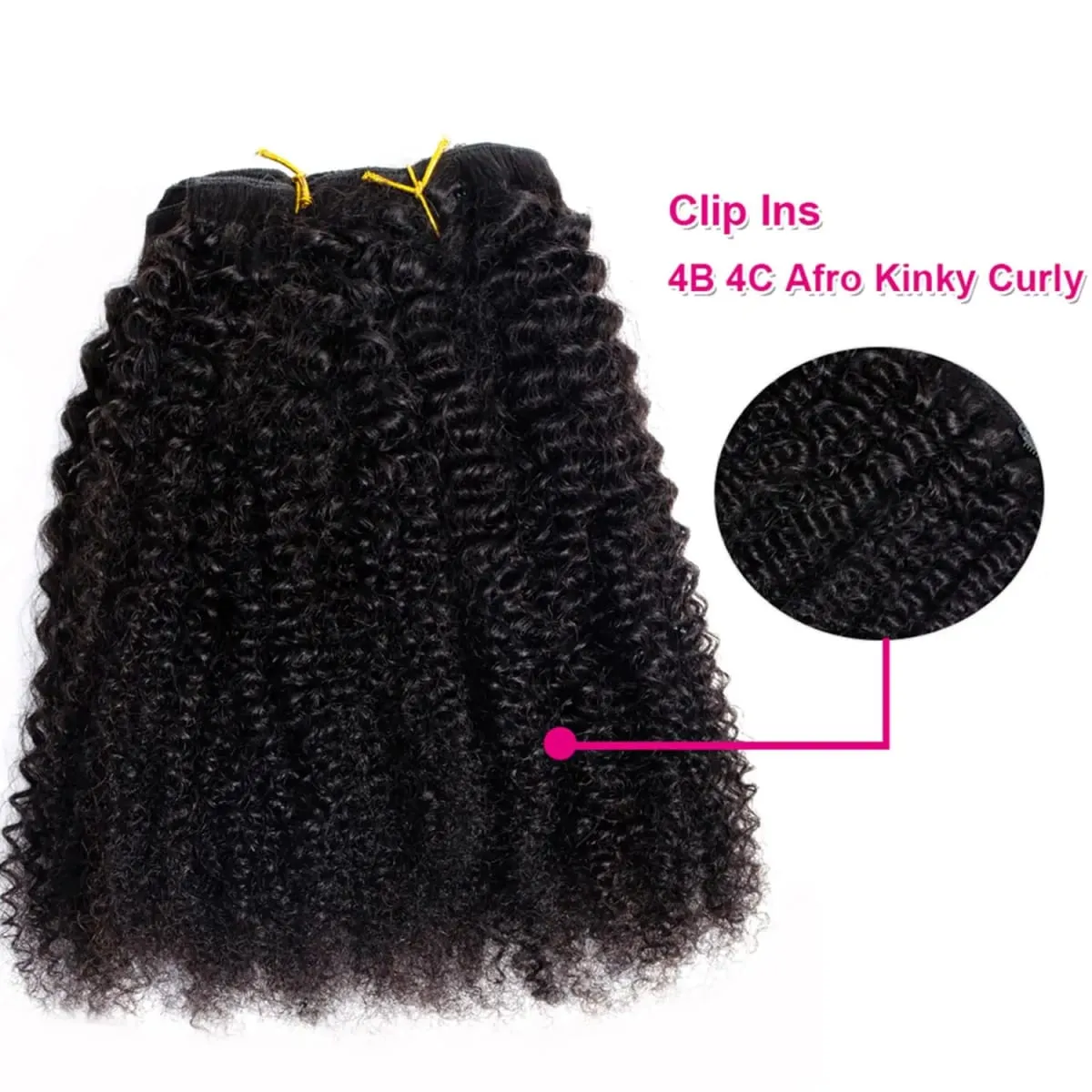 4c Kinky Curly Clip In Human Hair Extensions Full Head For Women Afro Kinky Curly Clip In Extension Virgin Curly Hair Extensions