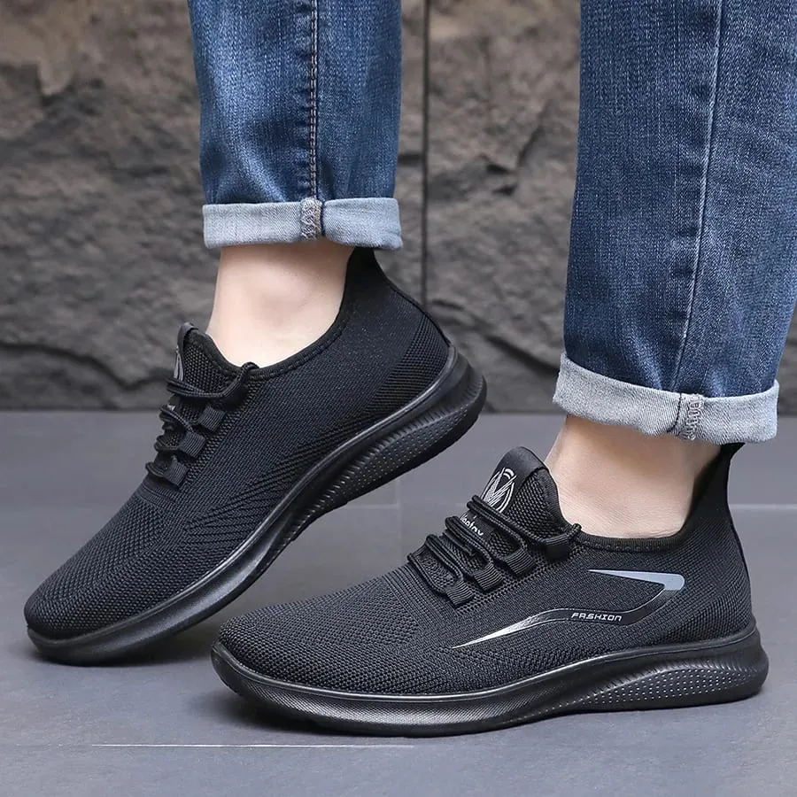 Men Comfort Knitted Loafer Sneakers 2026 New Arrival Breathable Air Knit Upper Slip On Shoes