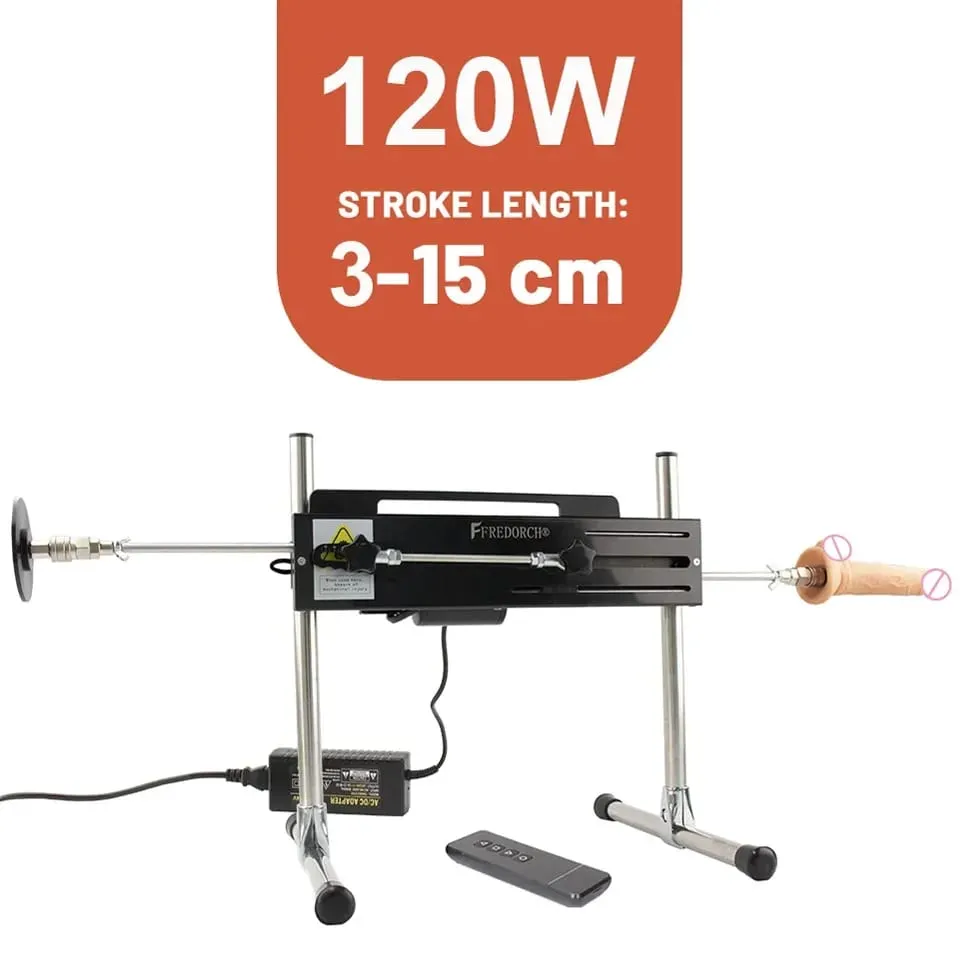 Dildo-Automatic Woman Sex Machine with Dildo Accessories Quick Air Masturbation Machine 120 Watt Power Telescopic Sex Toys