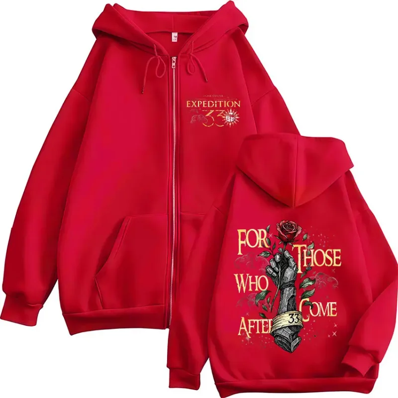 Game Clair Obscur Expedition 33 for Those Who Come After Zipper Hoodies Men's Clothing Fashion Zip Up Sweatshirts Jacket Coats