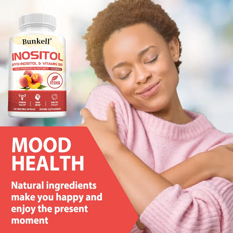 1000mg Inositol Capsules Daily Women’s Wellness Supplement Support Body Balance Metabolism & Mood Relaxation Vegan Non-GMO