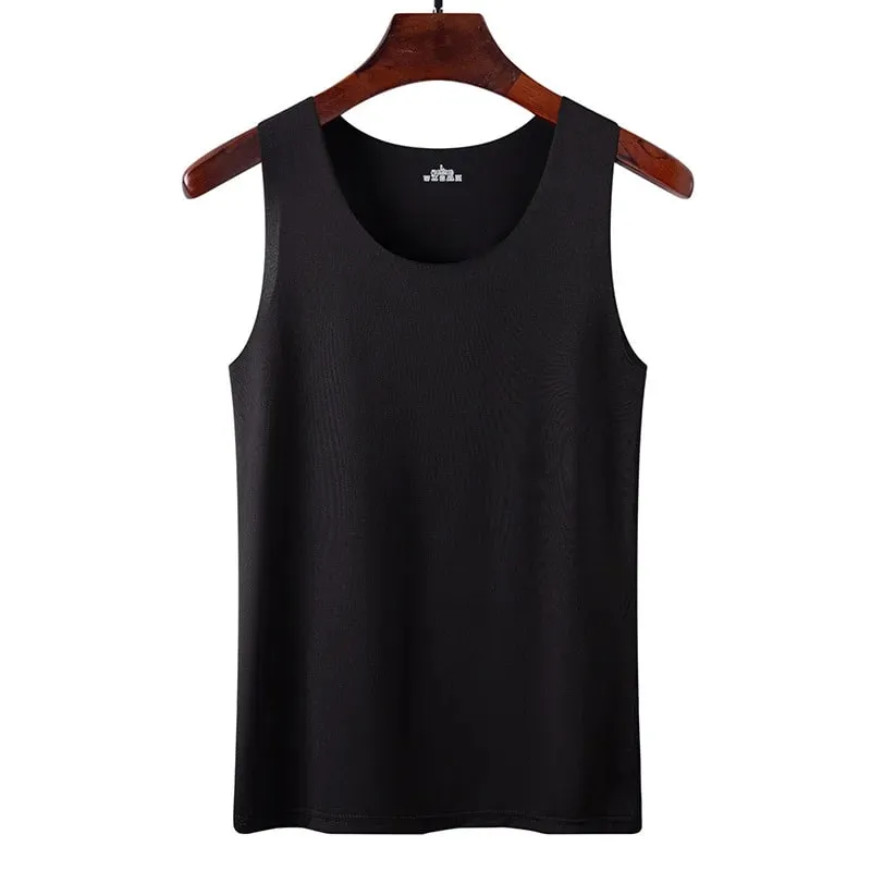 1pcs Ice Silk Tank Tops Seamless Mens Vest Sleeveless Sport Bodysuit Vest Clothing Women Casual Summer Tank Undershirts Cool Gym