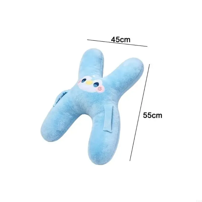 Soft Character Neck Cushion and Plush Lounging Pillow with Cotton Fabric for Rest Breaks Car Travel and Relaxing Indoors P31B