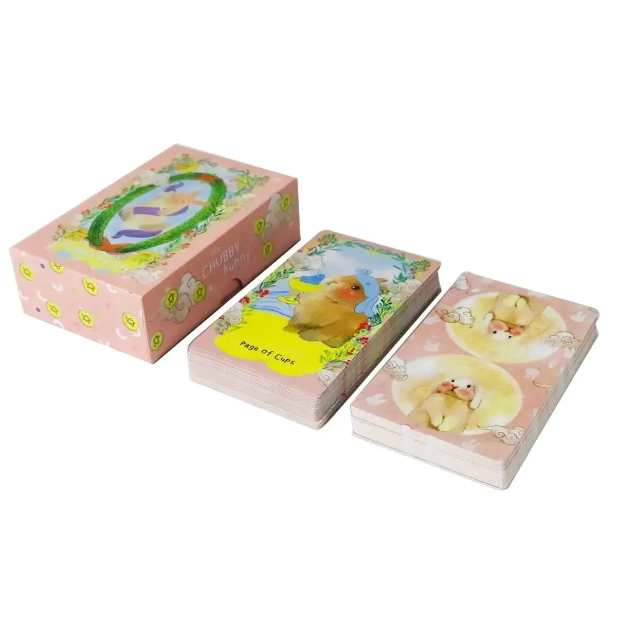Chubby Bunny Tarot 12*7cm A 78-card Deck Featuring Cute Bunnies 2.75 X 4.75'' Packaging Rigid Box