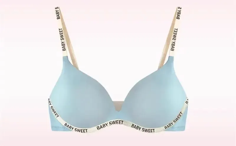 New Dopamine Color Seamless Wireless Bra Set Push Up Gather Sexy Lingerie Panties Underwear For Women 32‑38AB bra set