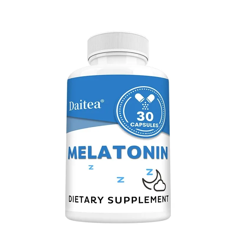 Melatonin Supplement Kapsler 5 Mg - Naturlig søvnstøtte Afslapning og ro fremmer søvnkvaliteten