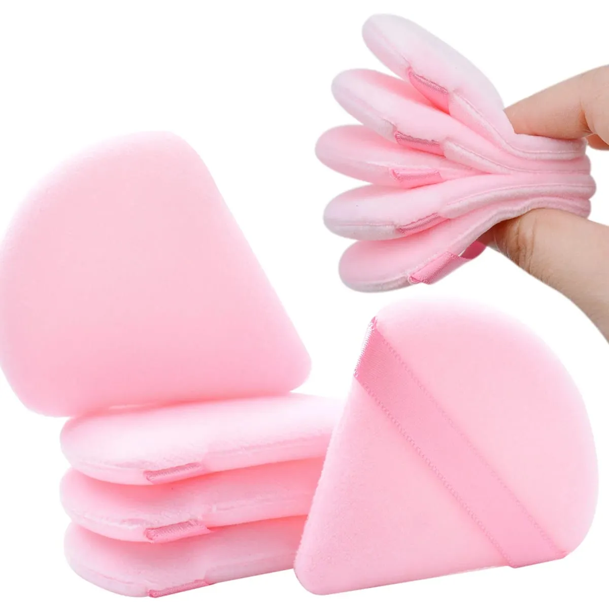 Wholesale Makeup Brushes 7Pcs Triangel Makeup Powder Puff Soft Velvet Cosmetic Sponges For Contouring Eye Corners Air Cushion