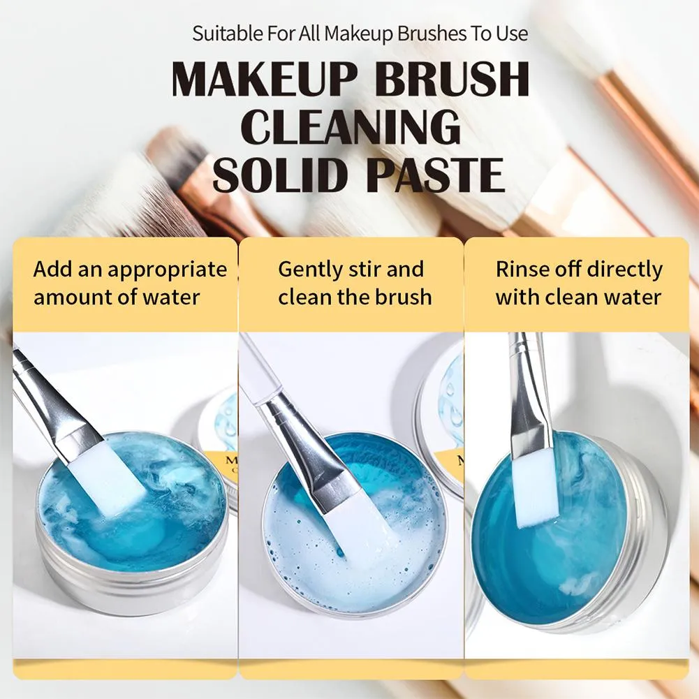 Makeup Brush Cleaner Soap Solid Brush Cleaning Mat Removes Cosmetic Color Brush Cleaner Pad for Cleaning Makeup Sponges Brushes