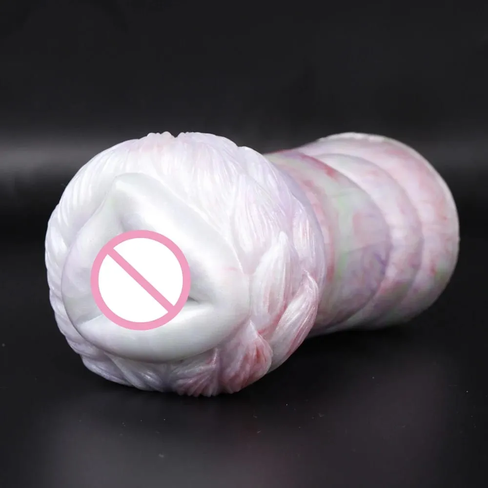 Animal Rouge Farve Mand Blød Onani Cup Realistisk Vagina Pocket Pussy Sexlegetøj til mænd Penis Blowjob Sutte Voksenvarer — image 1