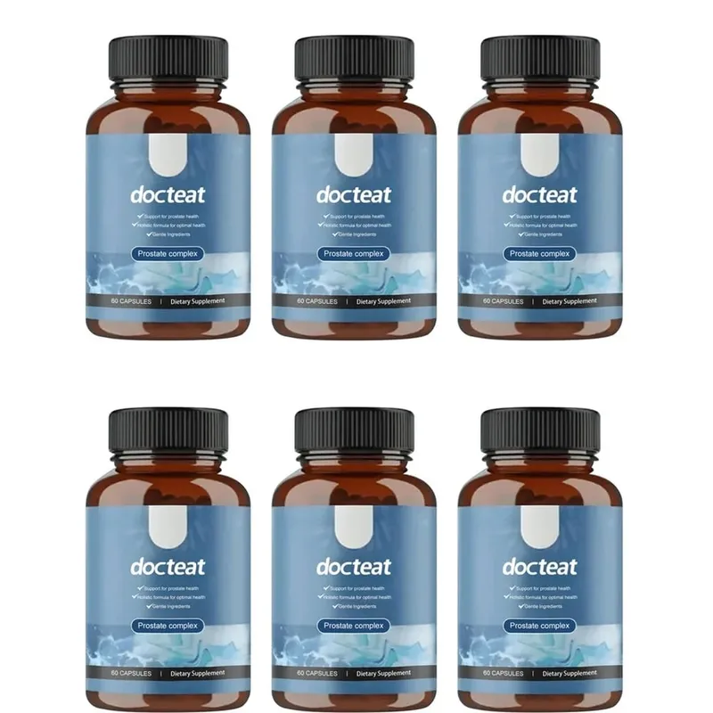 Docteat Prostate Complex Capsules Supports Prostate Health and Urinary Flow with Saw Palmetto Pumpkin Seed Extract 60 Capsules