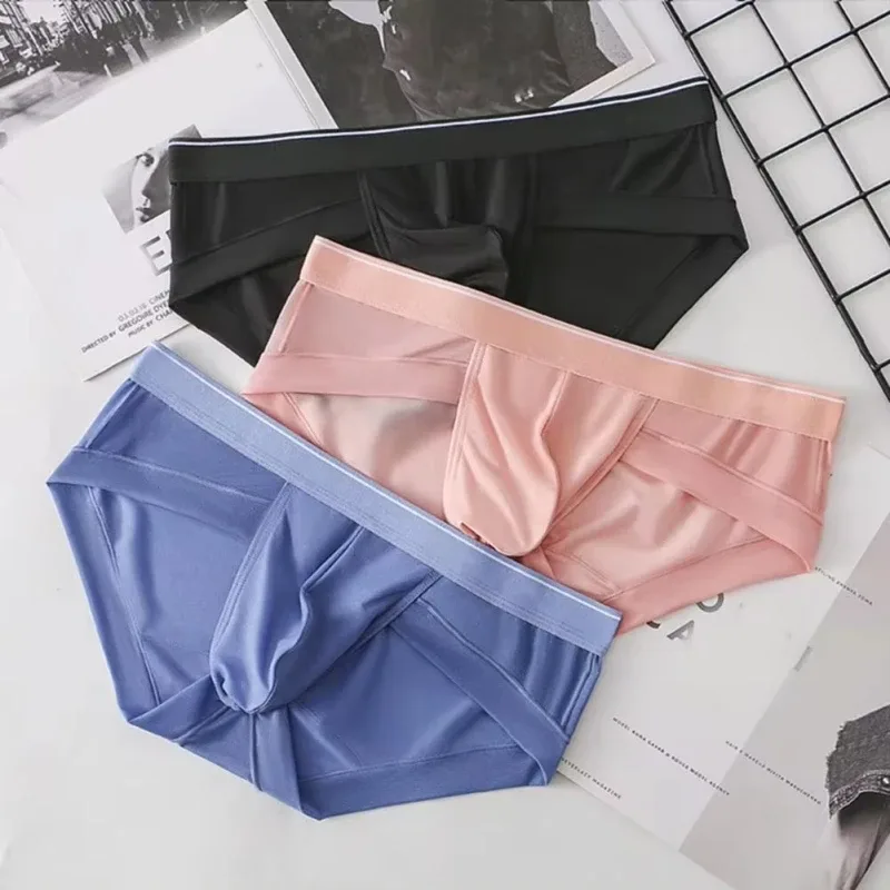 Slip da uomo Custodia 3D traspirante Intimo bikini da uomo leggero Morbido e confortevole Triangolo elastico ad asciugatura rapida per l'estate
