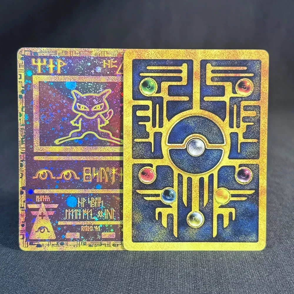 Proxy Card Mew Collection Card Ancient Times Double-Sided Color Mew Classic Limited Anime PKM Cards Gift Toys