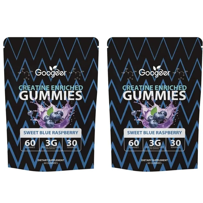 Creatine Monohydrate Gummies for Strength Support During Training Post-Workout Recovery Support Blue Raspberry 60 Gummies