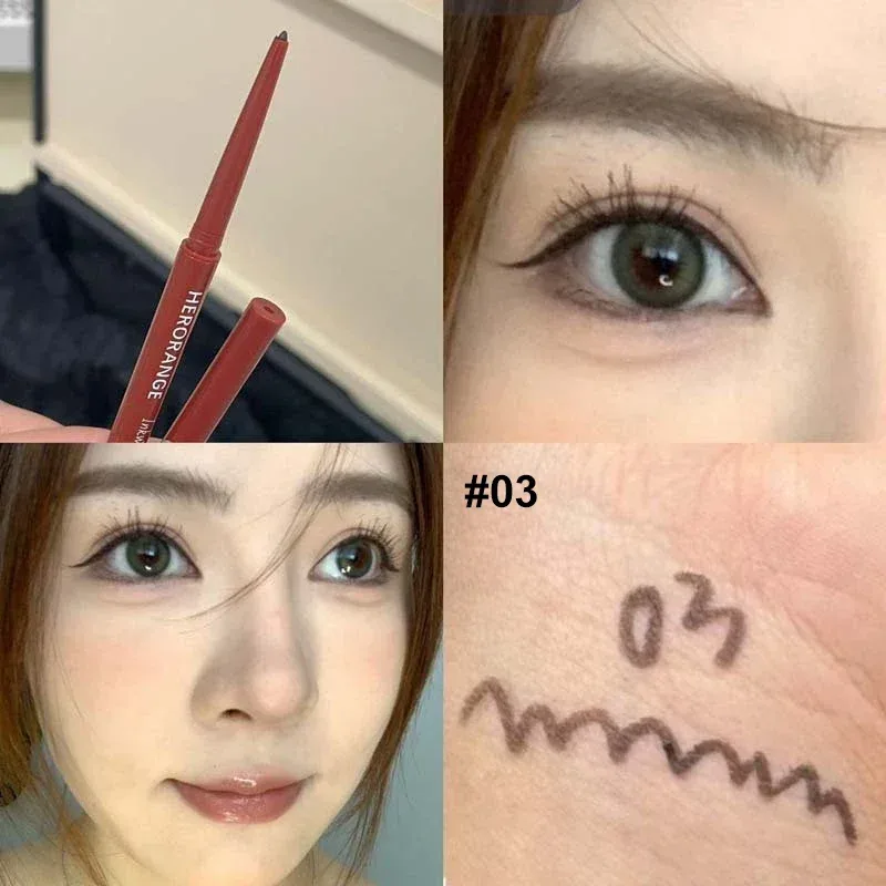 10 Colors Eyeliner Pencil Smooth Wine Red Soft High Pigment Eye Liner Pen Waterproof Matte Aegyosal Lying Silkworm Eyes Makeup
