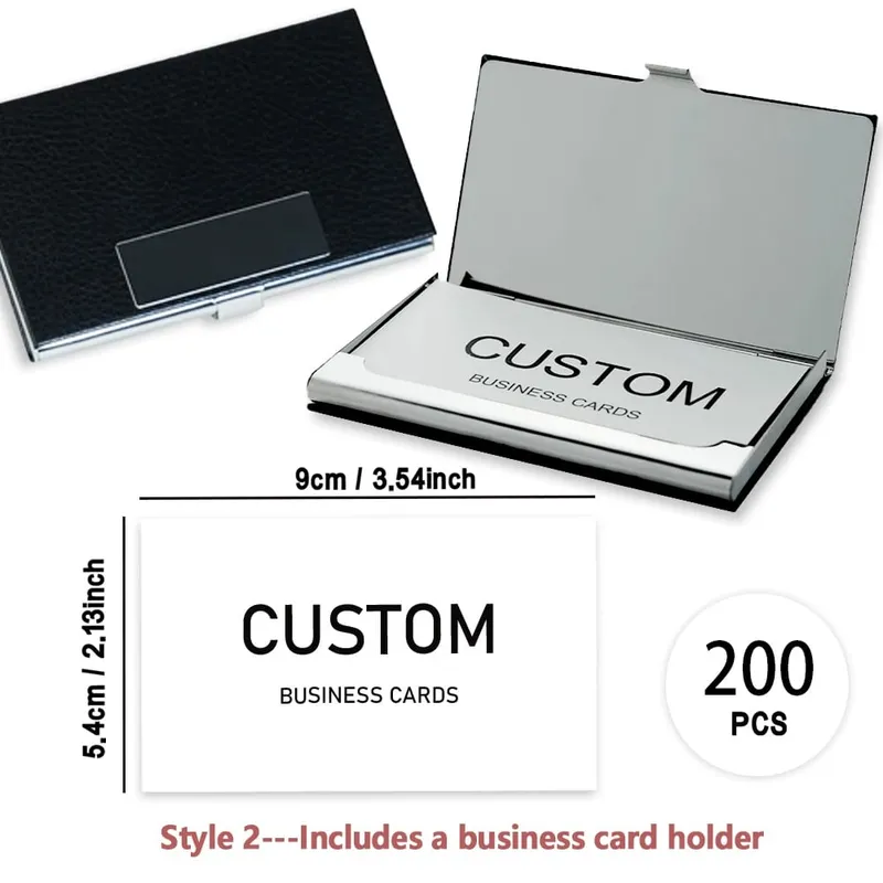 200pcs Custom Business Cards/Cards Desktop Business Cards Thank You Cards Matte Film