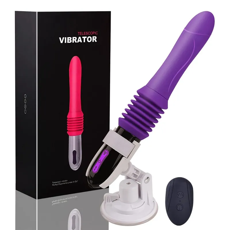 Remote Control Big Dildo Vibrators Telescopic Automatic Sex Machine Adult Sex Products with Suction Cup Erotic Sex Toy For Woman
