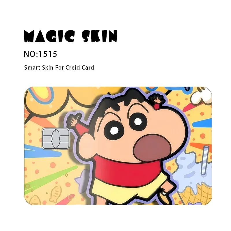 Anime Crayon Shin-Chan Matte Sticker Film Tape Skin for Credit Card Debit Card Cartoon Waterproof Stickers Small Chip Gifts Toys — image 17