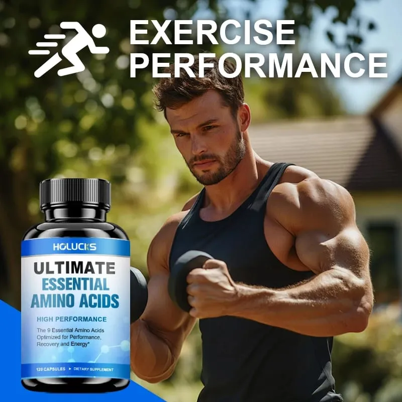 Advanced Body Building Amino Acid Capsules-Helps Increase Strength Endurance Protein Synthesis Build Muscle Mass Abs Energy