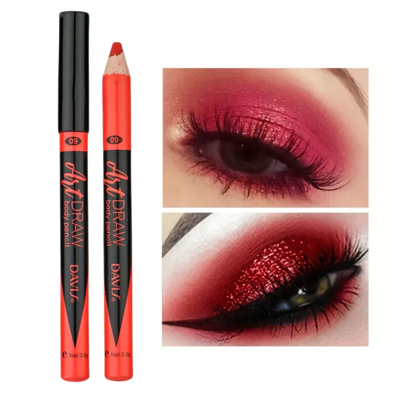 15 Farben Eyeliner Lip Liner Stift Schwarz Blau Mehrfarbig Metallic Perlmutt Glitzer Matt Finish Punk Smokey Style Augen Make-up Stift