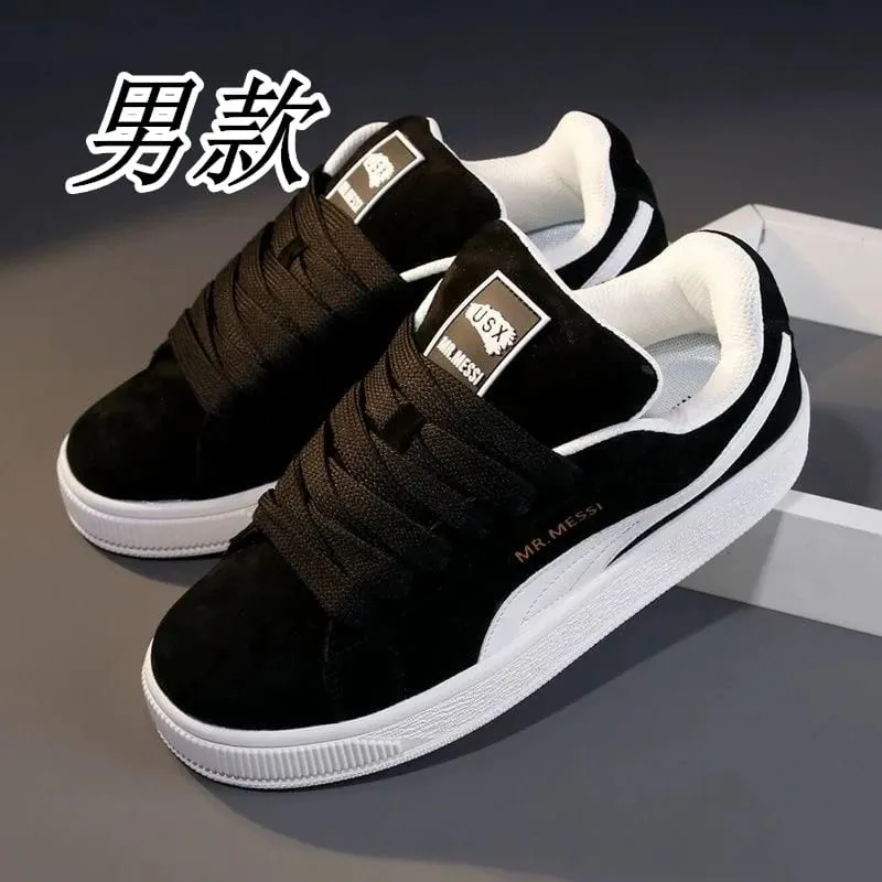 Skate Sneakers、LowTop Casual Board ShoesRetroFlat WalkingTrainers、Lace Up Platform Daily Footwear、Breathable Streetwear Sneakers