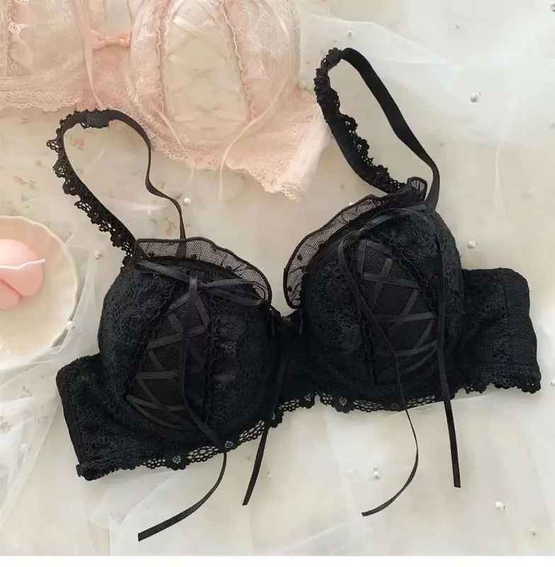 Japansk sød ren vind blonde undertøj kvindelig lille bryst samling anti-sag ny pige Lolita bh sæt
