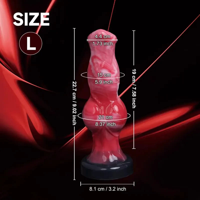 Big Knot Dog Dildo Soft Silicone Animal Penis Sexual Fantasy Female Vaginal Masturbation Monster Dildo Anal Plug Adults Sex Toys
