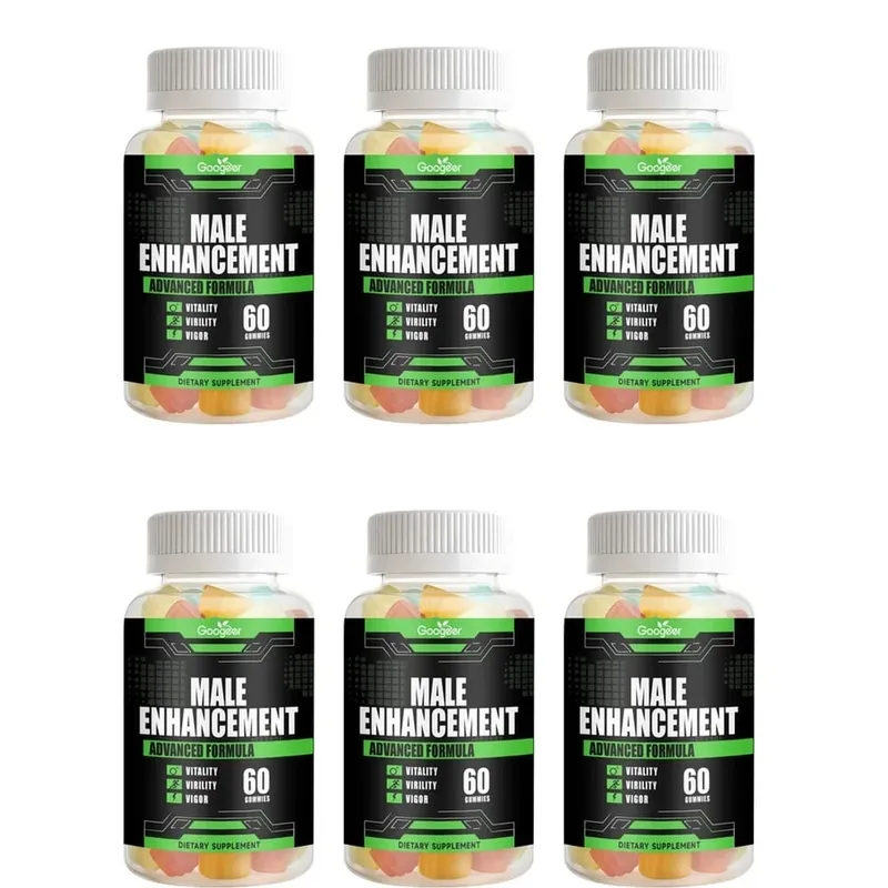 Googeer Men's Endurance Gummies Energy and Vitality Support Blood Flow & Post Training Muscle Recovery Support 60 Count