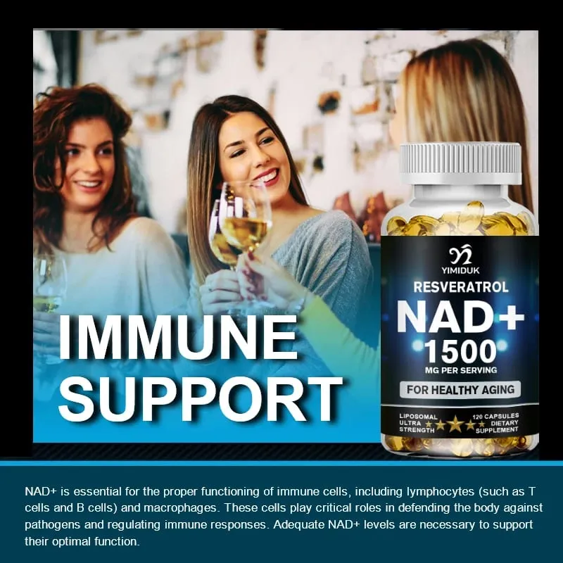 1500mg NAD Supplement - Liposomal NAD+ Supplement with Resveratrol Stamina & Healthy Aging - Strength Capsules