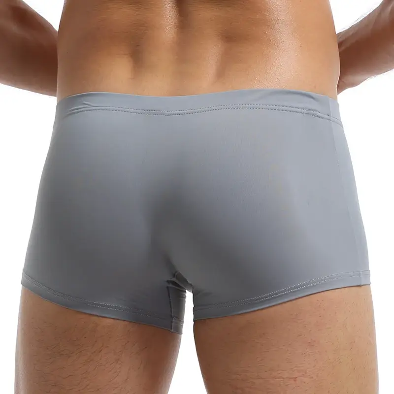 Fashion Boxers Ice Silk Man Underwear Underpants Breathable Comfortable Men's Panties Ultrathin BoxerShorts Trunks