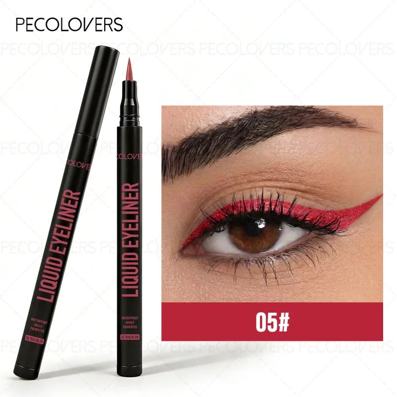 1 Pc Smooth Glide Liquid Eyeliner Pen - Waterproof Long-lasting Ultra-Fine Tip Water Eye Liner Pen Precision Slide Smudge-Proof