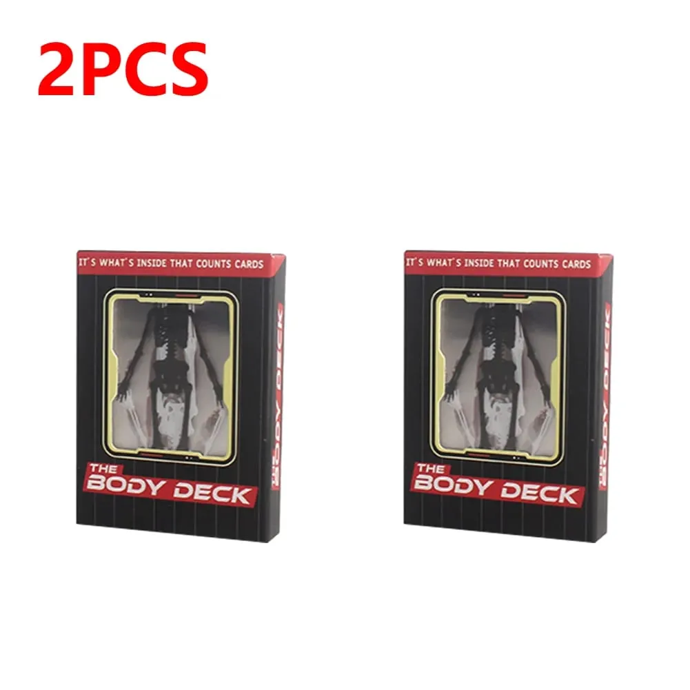 1-3PCS Human Anatomy Poker Cards The Body Deck Skeleton Playing Cards Waterproof Plastic Playing Cards Fun Halloween Board Game