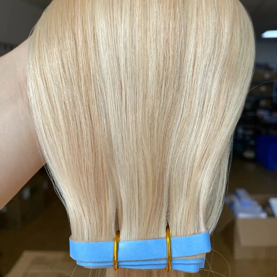 Tape In Weft Hair Extensions Human Hair 50g Injected PU Long Weft Tape In Hair Extensions Real Human Hair Seamless Tape ins Weft