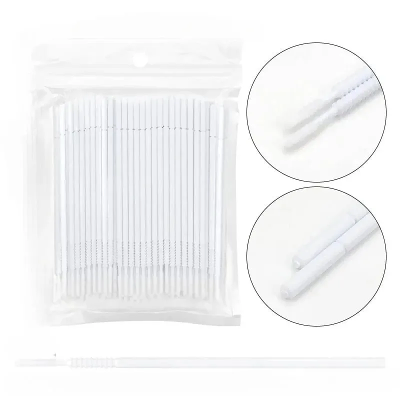 100 Pcs Disposable Spiral Mascara Applicator Lashes Brushes Eyelash Extension Makeup ToolsBrush Handle Microbrush