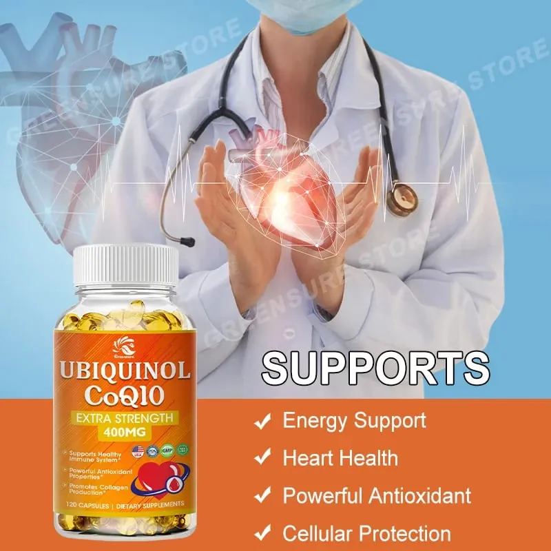 Mua 3 tặng 1 - Viên nang CoQ10 (Ubiquinone) 400mg - Hỗ trợ sức khỏe tim mạch & năng lượng não bộ – Bổ sung hấp thu cao
